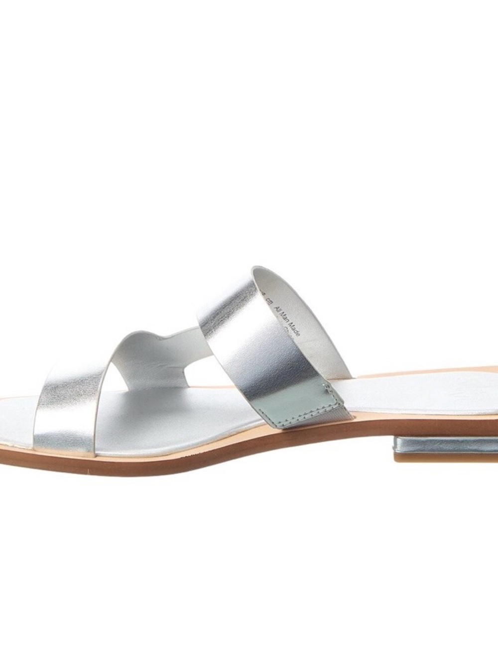 Sarto by Franco Sarto,  synthetic leather, silver slides.
